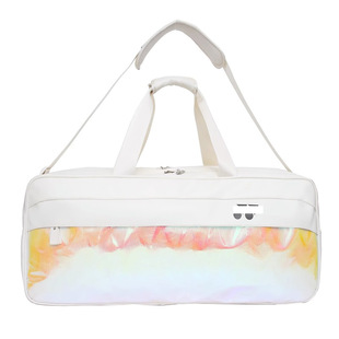Korean Style Fashionable Badminton Handbag, Single Shoulder Square Bag, Can Be Worn Cross-Body, 003U Laser Tennis Bag, Large Capacity for 6 Rackets