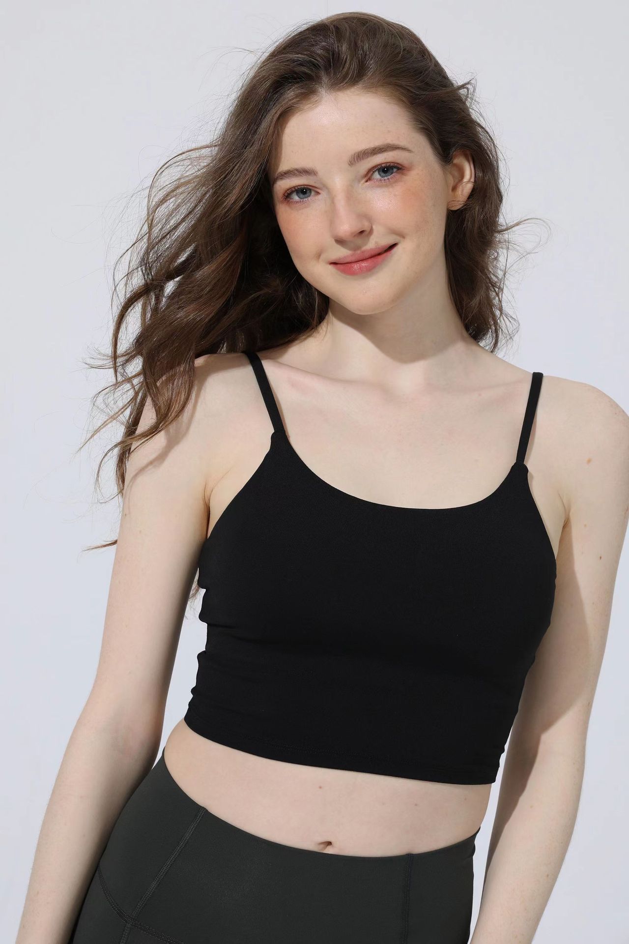 Women's high-impact nylon sports bra with built-in padding, product view 4, HS:621210 Age:Adult Gender:Female Origin:CN