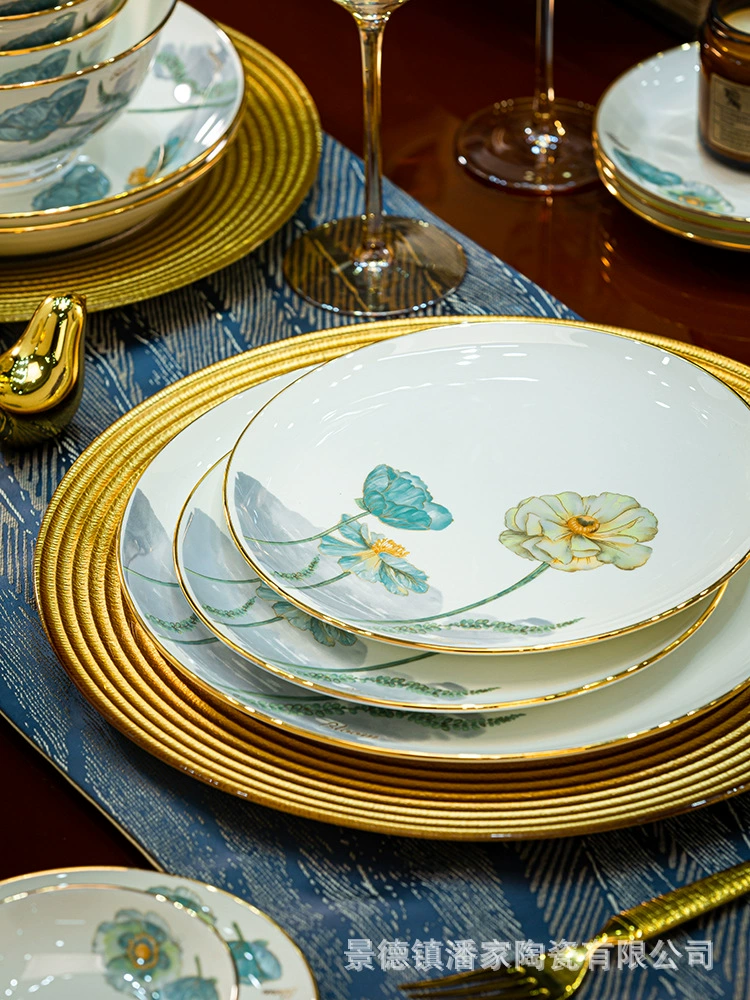 Tableware, set, 2023, Chinese style, light luxury style, high-quality style
