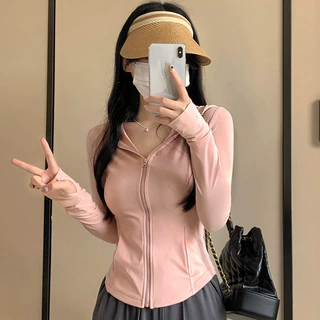 冰丝防晒衣女2026夏季新款防紫外线修身显瘦运动瑜伽服外套防晒服