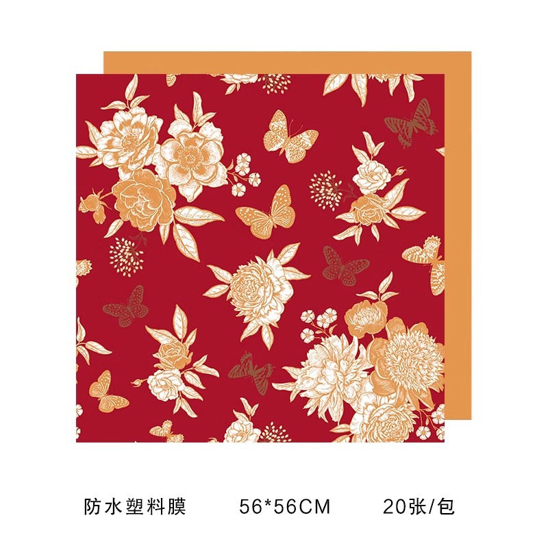 Jiaqing abrió papel de embalaje de cestas de flores impermeables de oro de oro flor florista de flores de cebada ramo de materiales de estante al por mayor