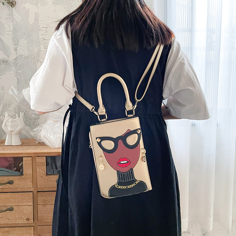 345g Weight Cotton Lining Material Sewing Thread Fashion Element Zipper Closure Type Single Shoulder Strap Strap Type Crossbody Bag Bags Type Casual, Shopping Occasion Pu Leather Material Human Pattern All Seasons Season Women's Gender Streetwear Style Square Shape Medium Size Women's Medium Pu Leather Human Streetwear Sewing Thread Square Zipper Crossbody Bag 122