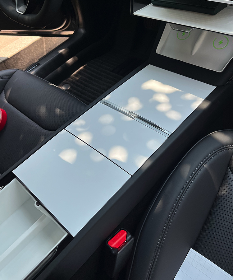 For 25 Tesla Huanxin Model3Y Central Control Box Panel Patch Fur Scratch-resistant Decorative Protective Film