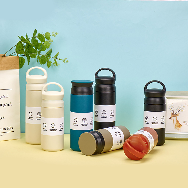 Comercio exterior nuevo 304 taza de café de acero inoxidable elemento japonés portátil taza de regalo de doble cubierta taza portátil al aire libre