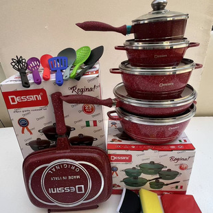 Dessini 23-piece set pot non-stick pot Maifan stone die-casting pot suit kitchen aluminum soup pot set