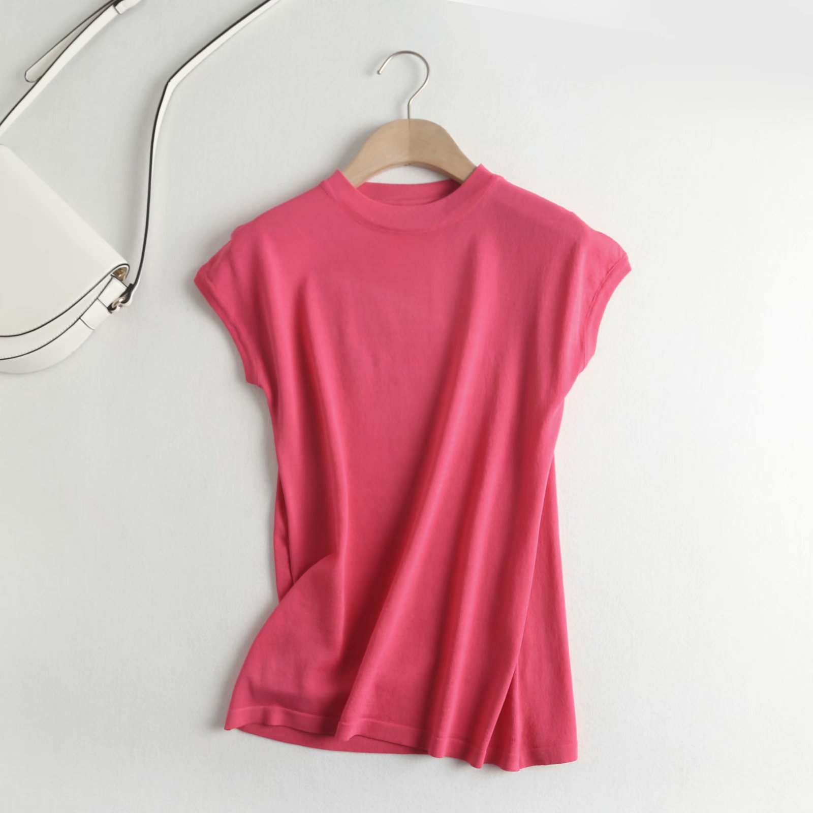 Silk breathable short-sleeved top NSAM47487