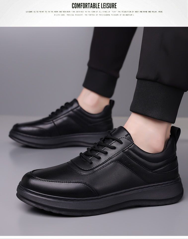 Giày thể thao nam sneaker da lộn phối màu, đế cao su EVA êm chân, buộc dây, gót 3-5 cm — h2506 trắng, h2506 đen chi tiết 16