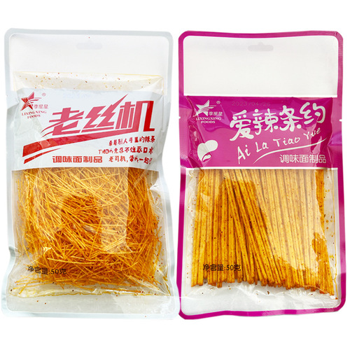 Li Xingxing spicy jerky love spicy old driver soft gluten noodles dry silk dry bars spicy silk big gluten snacks leisure small