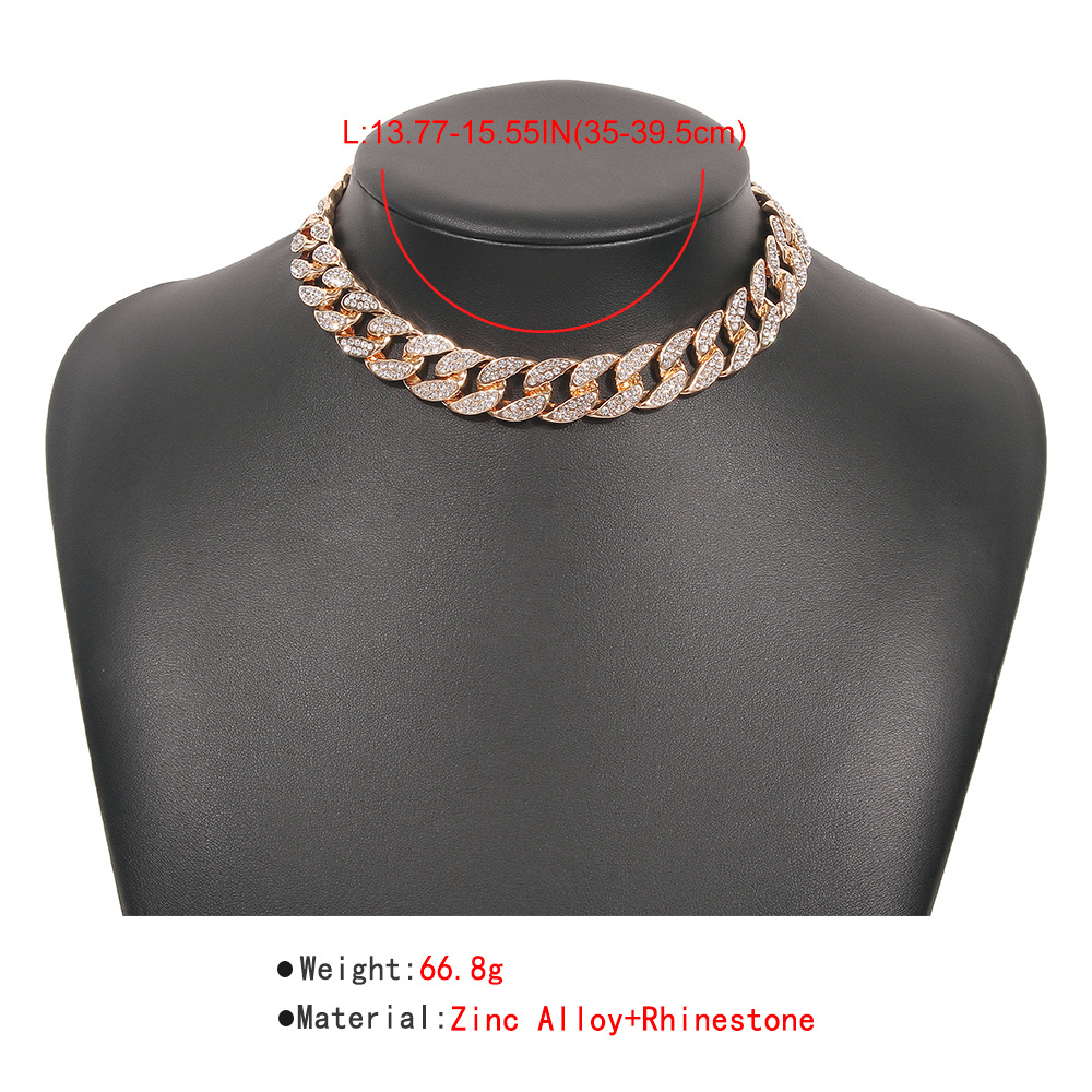 N8880 European and American Internet Hot Exaggerated Necklace Female Temperament and Fully-Jewelled 