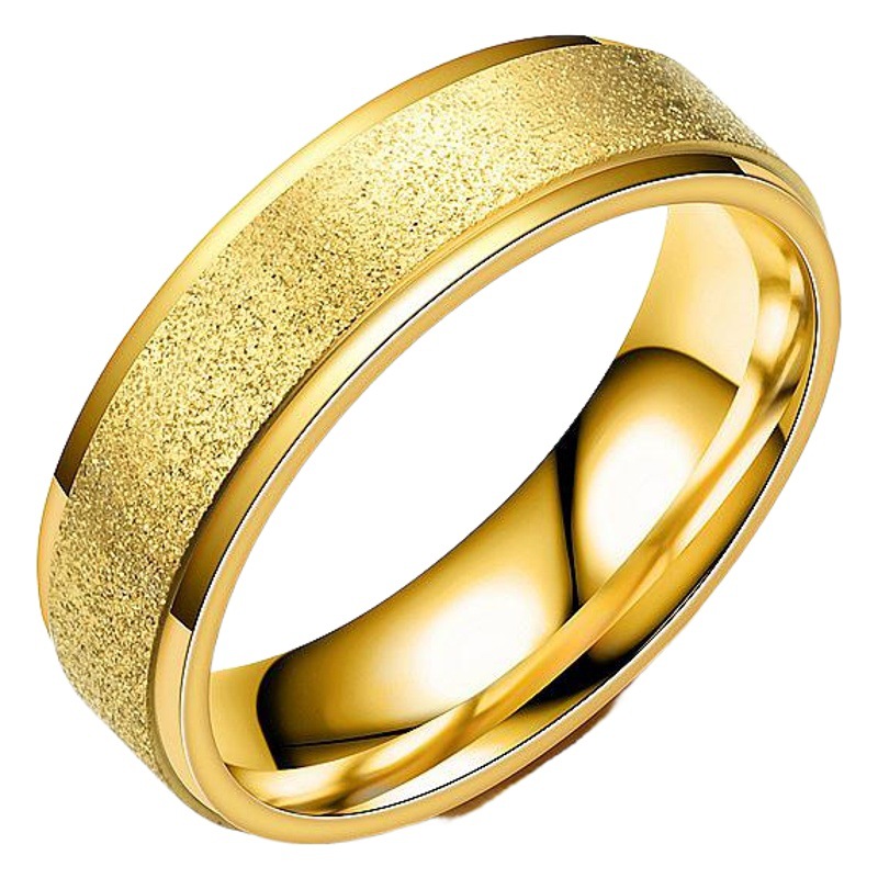 European and American Popular Fashion Titanium Steel Frosted Ring Women's Popular Simple Plain Ring Couple Ring Cross-Border Hand Jewelry Wholesale