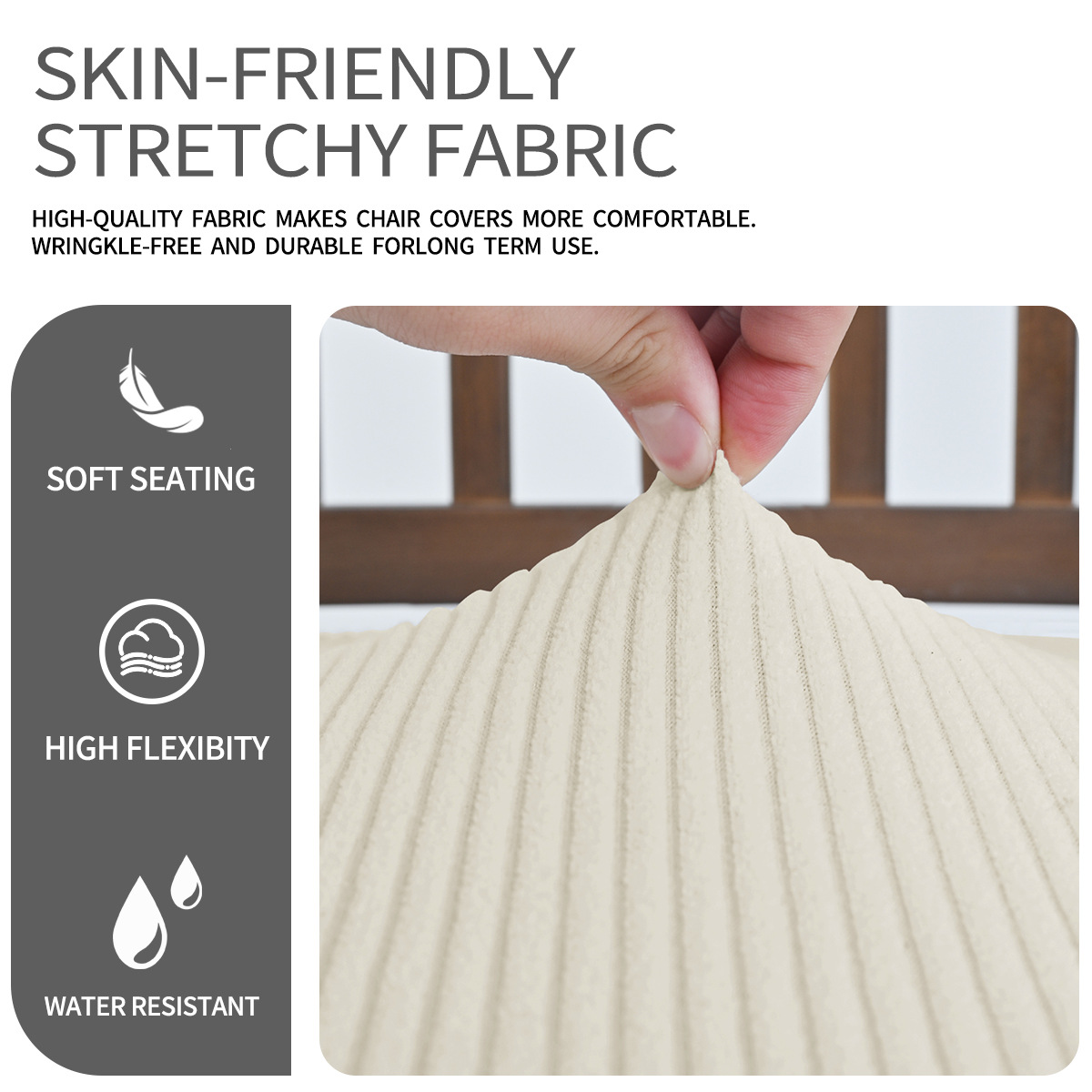 Jacquard transfronterizo La Maude, cubierta de banco impermeable, cubierta de taburete elástica, cubierta de asiento, cubierta de cojín, TEMU