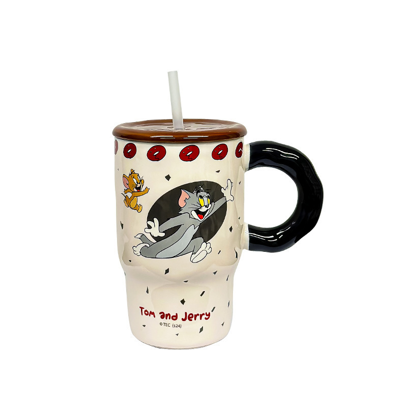 猫とネズミのマグカップ陶磁器の新しい女の子の高颜値カップ家庭用コーヒーカップカップルの誕生日プレゼント|undefined