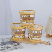 Круглая бумажная чаша толстая упакованная коробка чаша целая коробка круглый ланч-бокс легкая еда салатница одноразовая бумажная чаша оптовая продажа