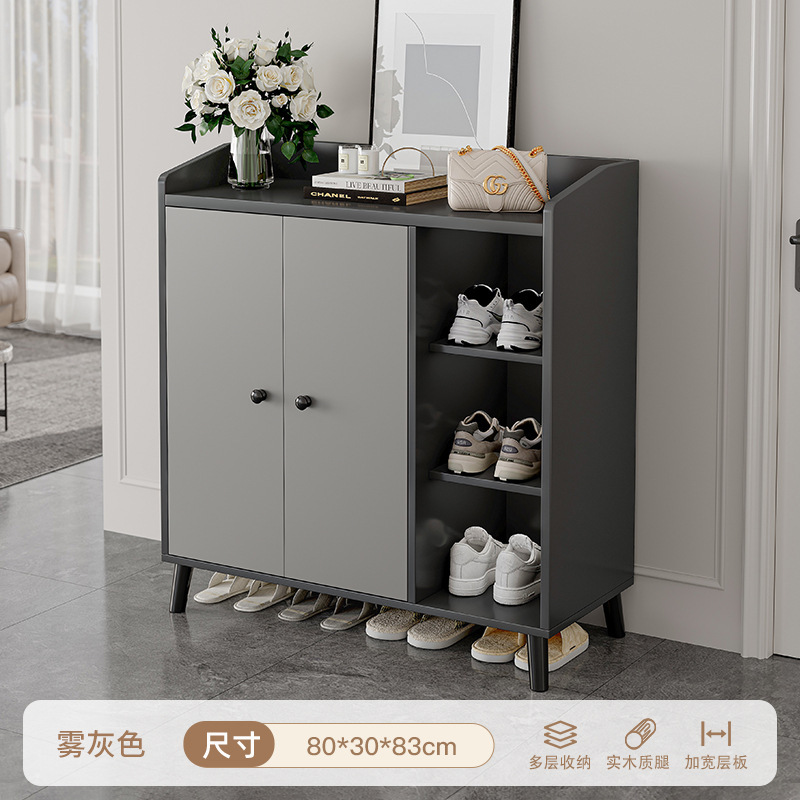 Gabinete de zapatos puerta doméstica nuevo modelo 2024 explosión gabinete de almacenamiento integrado contra la pared interior portal gabinete de pasillo rack de zapatos image 19