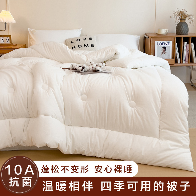 10A抗菌無印風冬用掛け布団春秋用掛け布団芯厚手冬用掛け布団保温厚手綿布団学生用掛け布団卸売