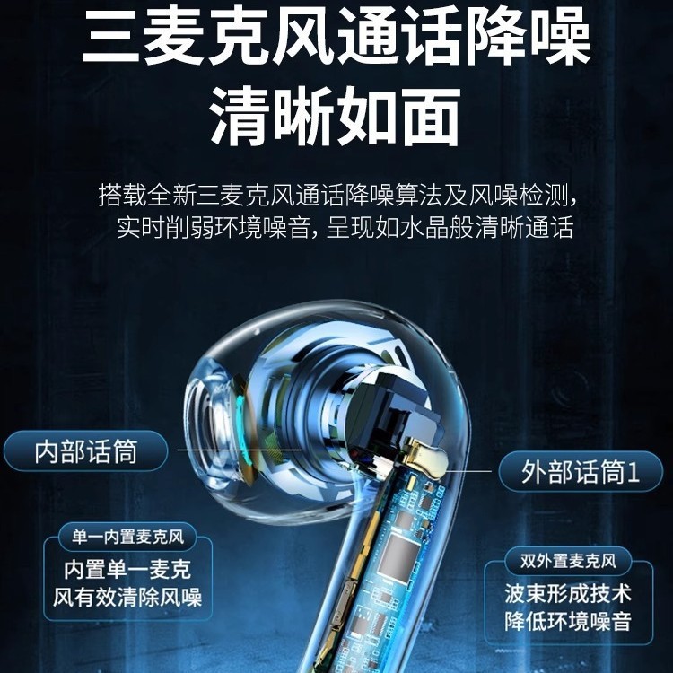 华强北五代蓝牙耳机无线适用iphone14pro苹果13原装正品5代12透气|undefined