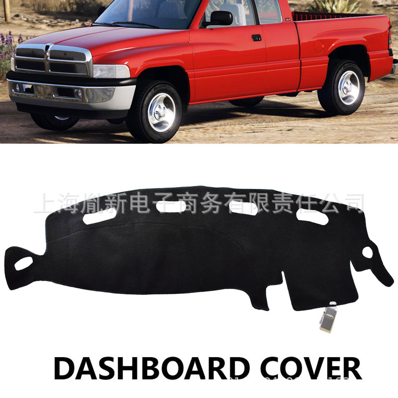 Suitable for 1998-2001 Dodge Ram Black Anti-Glare Mat Dashboard Cover Sun Protection Mat Dashboard Protective Cover