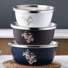 ステンレス製洗面器、厚みのある洗面器、家庭用キッチン洗面器、多機能調理洗面器、野菜と卵の洗面器、油洗面器、スープ洗面器