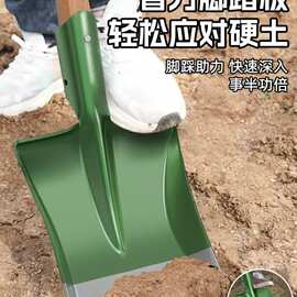 防汛应急抢险铁锹 救灾土方作业专用加固耐用尖头铁锹