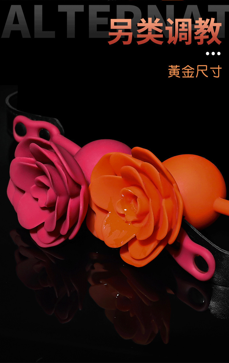 Silicone and Alloy Bondage Restraint Set with Mouth Ball, Handcuffs and Nipple Clamps — detail image 19