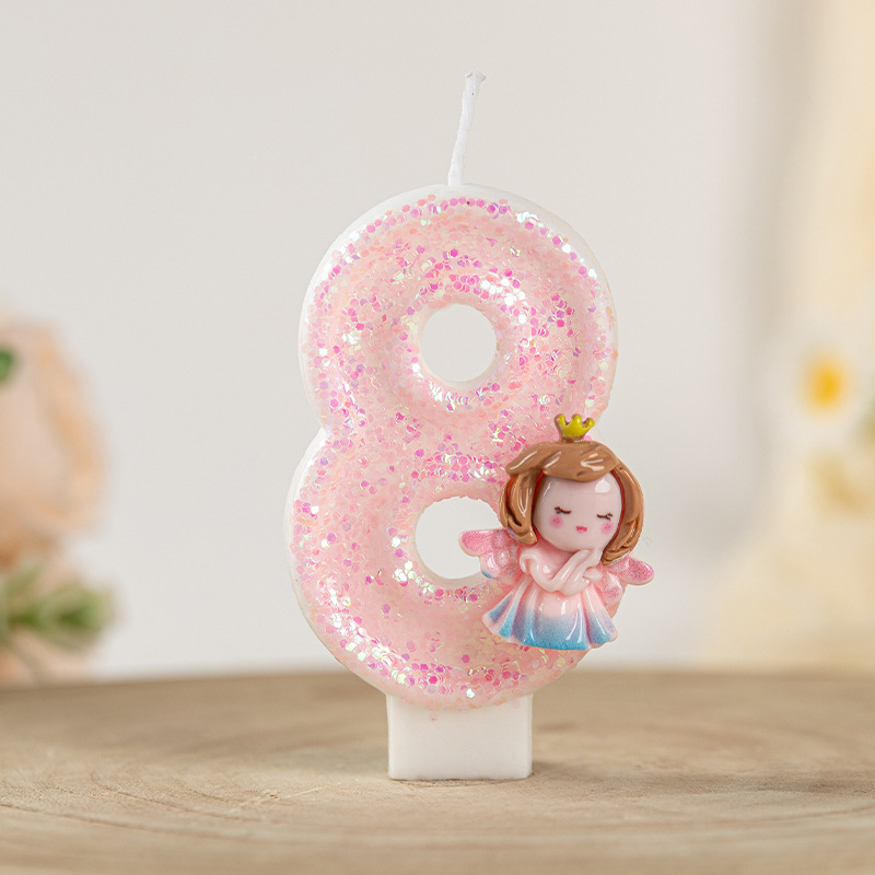 インターネット有名人の誕生日デジタルキャンドルクリエイティブ1歳のケーキオーナメント女の子宝物子供の雰囲気装飾シーンレイアウト|undefined