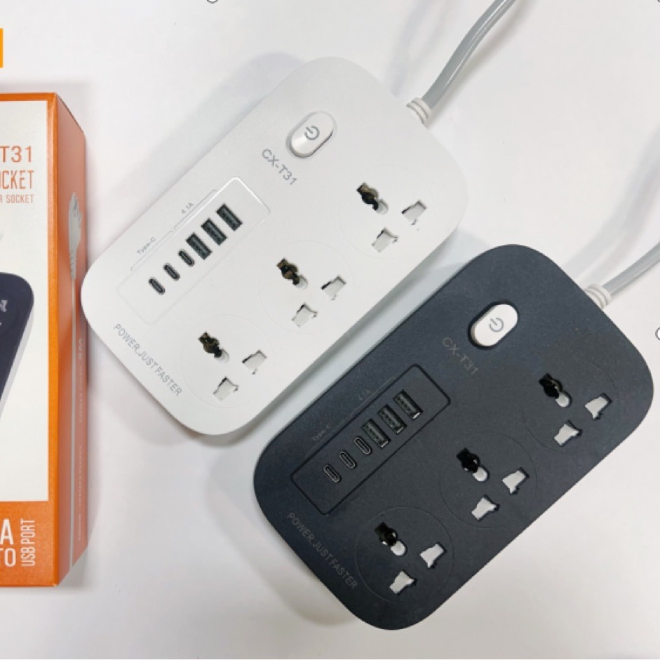 CX-T31外贸插座 充电欧规 插排带安全门阿联酋接线板美标欧标英标