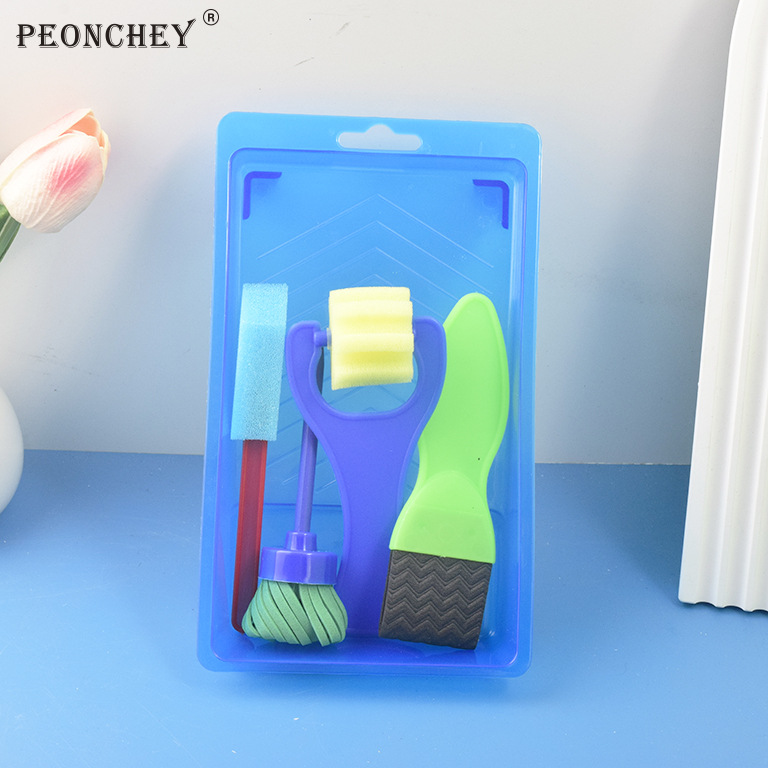 Estampadores de esponja para pintura, herramientas de arte para grafiti, pinceles de esponja para frotar DIY para niños de jardín de infantes, superventas transfronterizos.