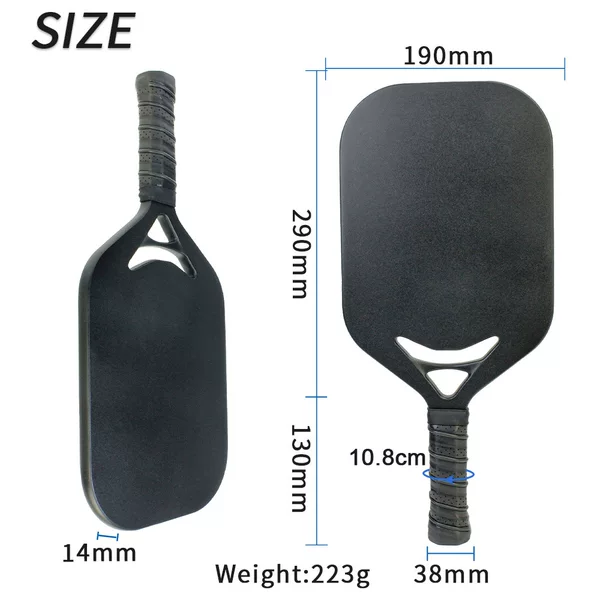 Factory Direct Sales Hot-Pressed Integrated Carbon Fiber Pickleball Racket, Ultra-Light and Durable, Wholesale Supply, New Model