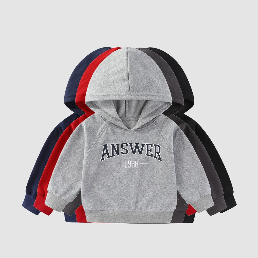 2025 весенний новый стиль для детей от 2 до 8 лет, повседневная толстовка с капюшоном и круглым вырезом в европейском и американском стиле для мальчиков, модная свободная и универсальная мода