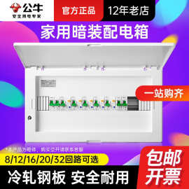 公牛家用暗装配电箱强电控制空开盒电器箱钢板等电位端子箱电控箱