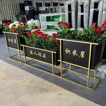 户外花箱不锈钢家用花箱铁艺烤漆可移动花箱道路隔断阳台景观花箱