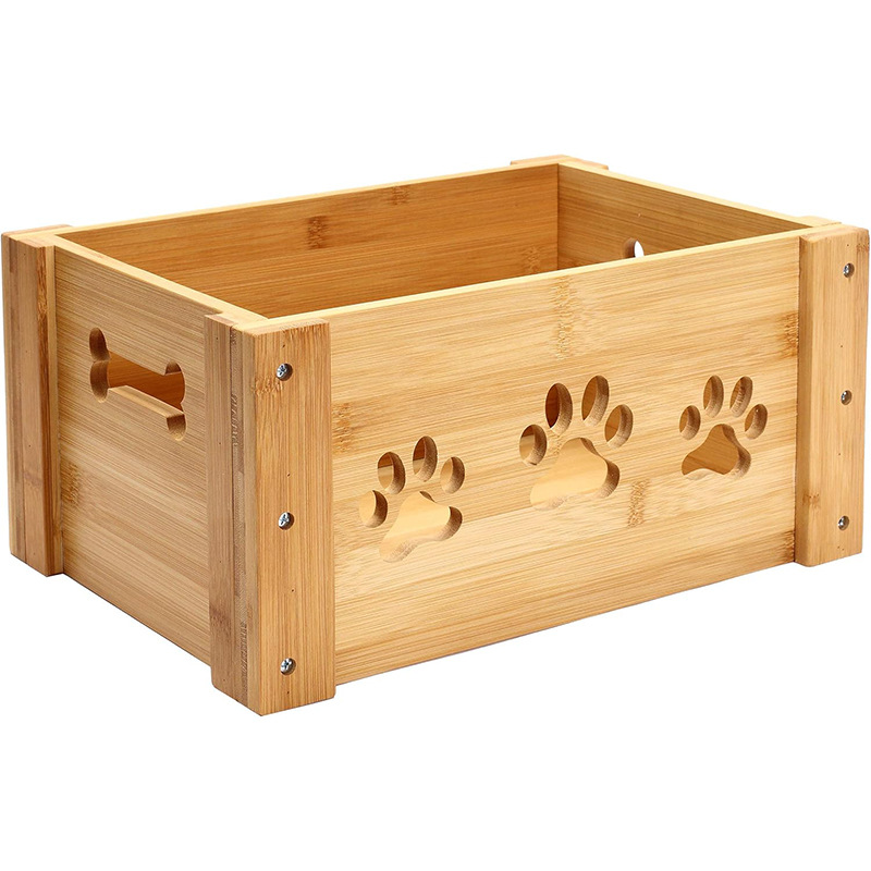 Juguetes de madera para gatos y perros Caja de almacenamiento de mascotas Caja de almacenamiento de mascotas creativa Caja de desembolso Caja de almacenamiento de libros caseros