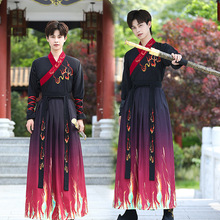 原创汉服涅槃中国风刺绣武侠男女同款cp装学生班团服成人礼服