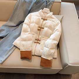 新中式提花棉服外套秋冬新款加厚保暖显瘦慵懒风国风上衣百搭