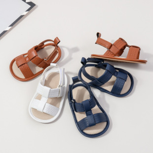 New 0-1 Year Old Men's Summer Rubber-soled Sandals Imitation Woven British-style babyshoes BBW4011