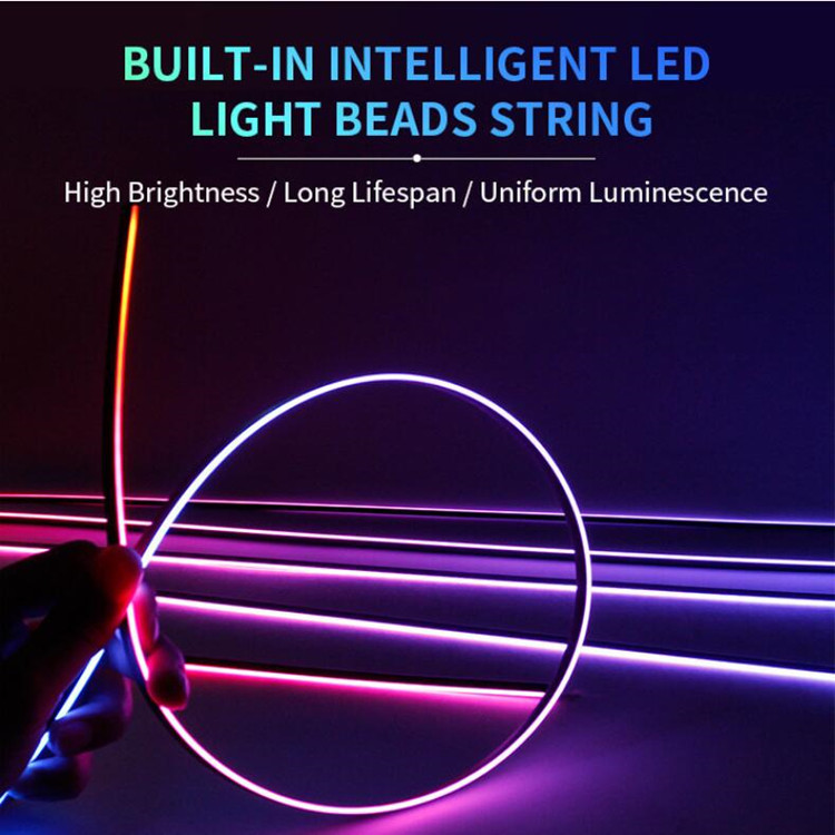 Cross-Border Exclusive Supply of Car Ambient Lights, USB Fantasy Color Interior Decoration Lights, Universal Led Acrylic Dashboard Lights