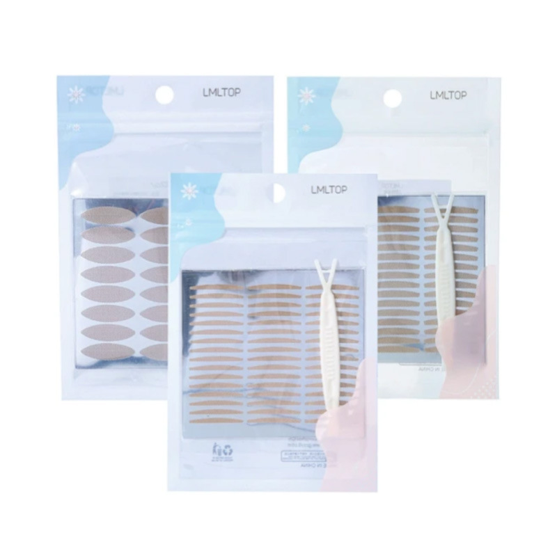 LMLTOP Cinta Adhesiva Popular de Encaje para Párpados Dobles, 120 Pares, Malla Natural Tono Piel, Cinta de Belleza A461 Selección Premium