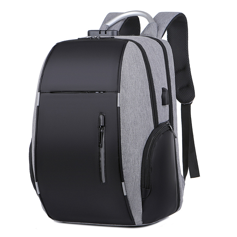 Mochila para hombre con carga USB, bolso de viaje de negocios, mochila para ordenador, informal, para exteriores, transpirable, puerto de carga USB