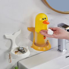 Hole-free Bathroom Plastic Soap Dispenser Stand, Hand Soap Holder Wall-mounted Whale Tail Cartoon Storage Rack