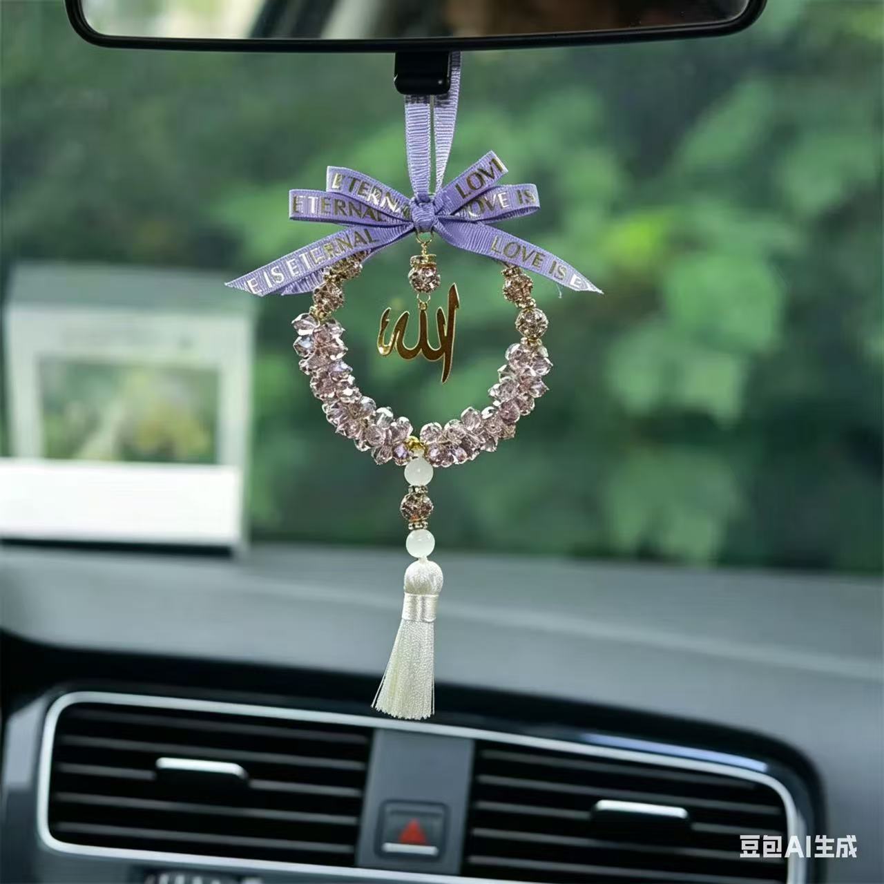New high-end car pendant, crystal decorative hanging ornament, Southeast Asian cross-border car rearview mirror decoration