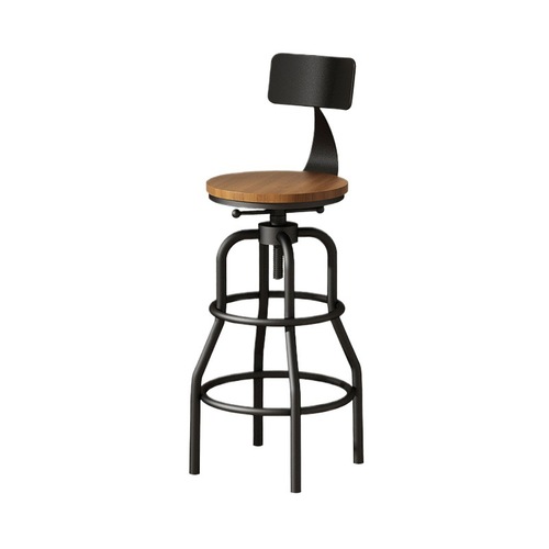 Bar counter chair high-leg stool wrought iron household backrest adjustable bar stool modern high chair minimalist bar chair high-leg chair p^