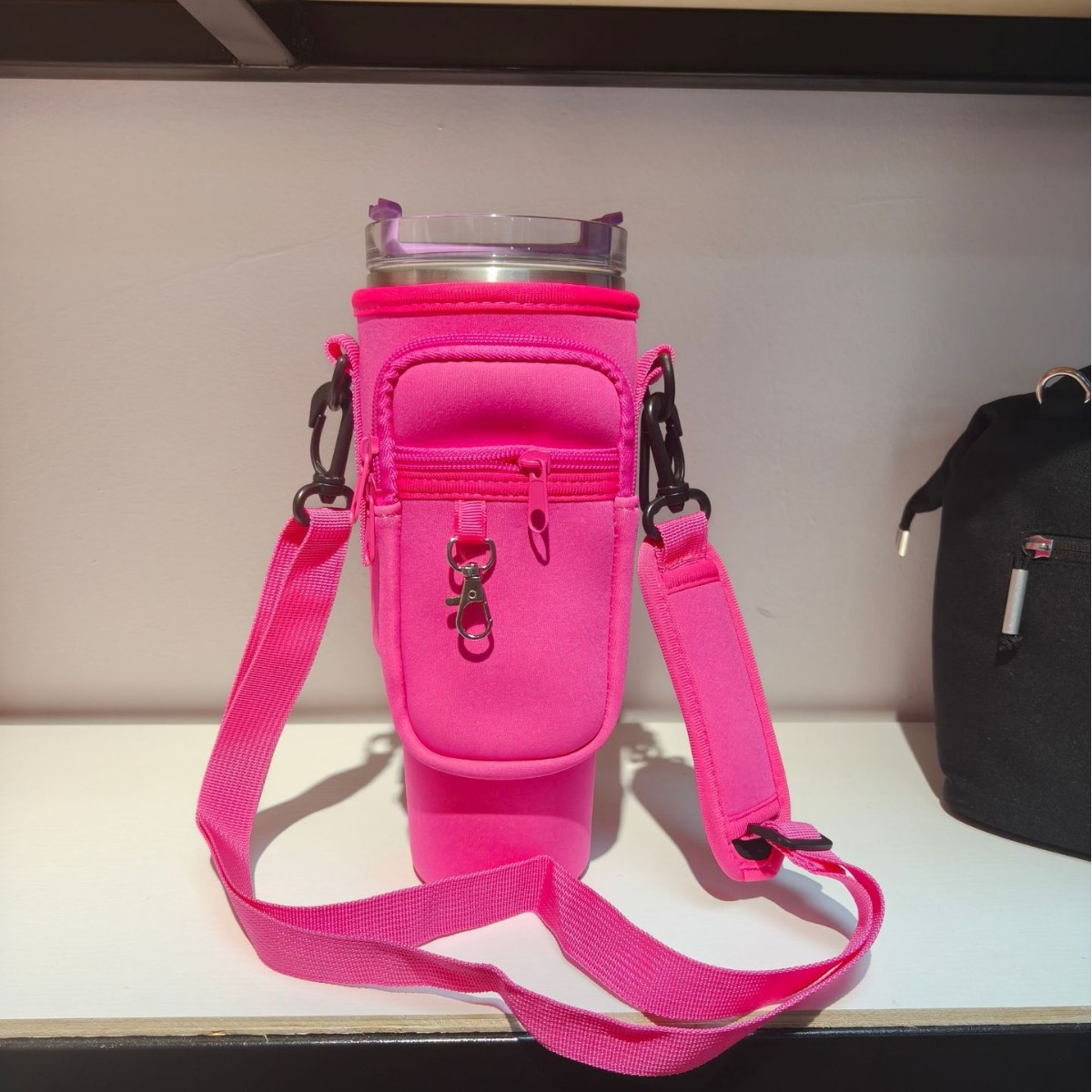 로즈 레드 (키체인 + 더블 지퍼 + 카라비너 + 스팟 배송)