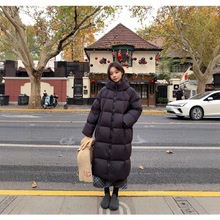 外贸中长款羽绒棉服女2025新款流行连帽过膝加厚冬季棉袄棉衣外套