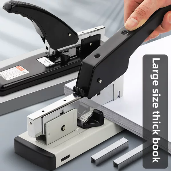 Labor-saving stapler office student large medium heavy thick large stapler staple book binding multifunctional
