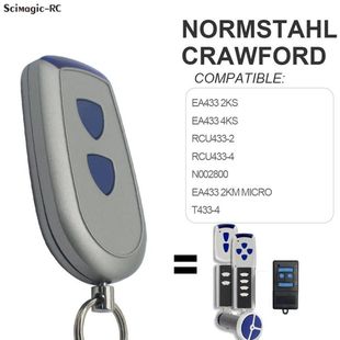 Garage Door Remote Control 433.92Mhz 2 Keys Compatible with Normstahl/Crowfor D Ea433 Remote Control