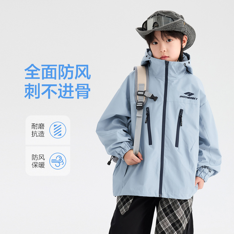 Boys' Early Spring Outdoor Hiking Jacket 2026 New Model Youth Children's Spring Waterproof Sports Jacket Boys' Early Spring Outdoor Hiking Jacket 2026 New Model Youth Children's Spring Waterproof Sports Jacket