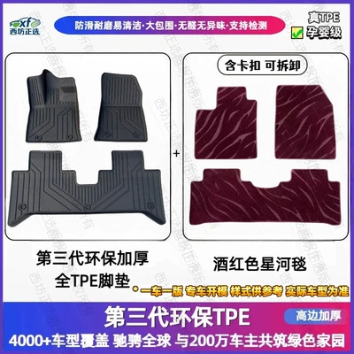 Modelə uyğun ayaqaltı, Tpe Car Floor Mats - changan-cs15-16-21-models-double-layer-high-density-thickened-maternal-and-infant-grade-tpe-floor-mat-red-starry-sky-blanket