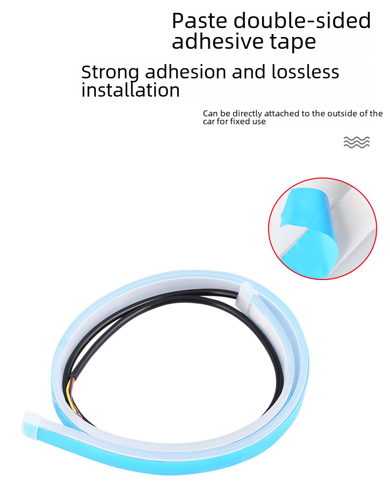 Car daily light with light guide strip LED tearful eye light streamer horse racing decorative soft strip light with cross-border explosions spot