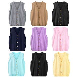 Jk Uniform Cardigan Korean Style Spring and Autumn Vest Knitted Vest Jacket College Style Soft Waxy Knitted Small Vest