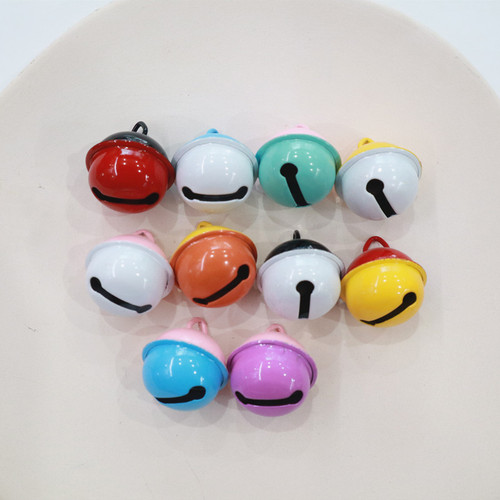2.2cm Dual-Color Painted Monogram Bell DIY Keychain Accessory Candy Color Christmas New Year Accessory Metal Bell